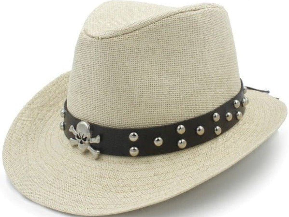 Chapeau Trilby En Paille Beige Clair - Taille 57, Ceinture Noire, Léon Montane