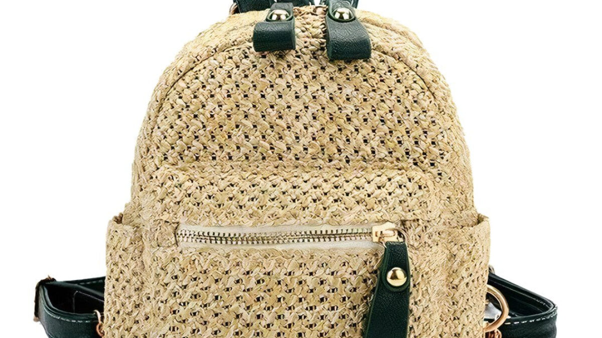 Sac à Dos En Paille Ethnique Bohème Pour Femme - Sac Main Porté Dos Pour Shopping, Voyage Et Plage